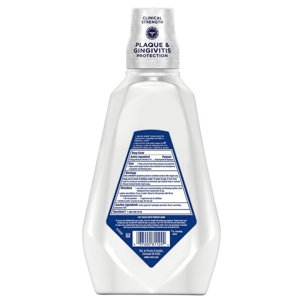 Crest Pro-Health Advanced Clinical CPC Antigingivitis/Antiplaque Oral Rinse, Alcohol-Free, Deep Clean Mint