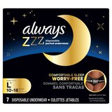 Always ZZZ Overnight Disposable Period Underwear for Women, 7 CT, thumbnail image