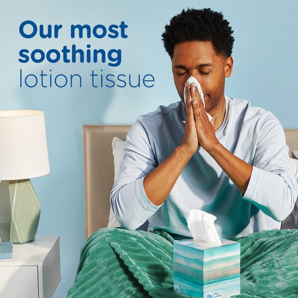 Puffs Plus Lotion Facial Tissue, 1 Cube, 48 Tissues Per Box