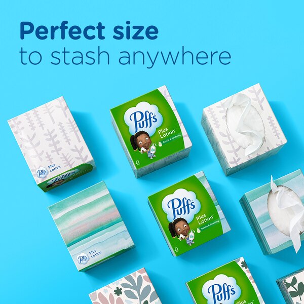 Puffs Plus Lotion Facial Tissue, 1 Cube, 48 Tissues Per Box