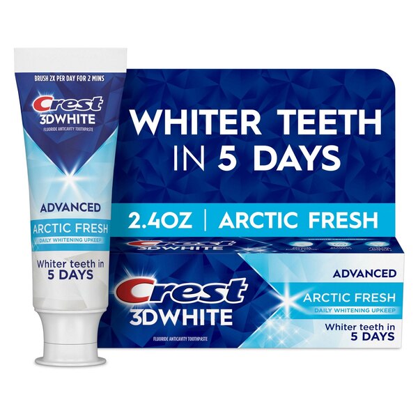 Crest 3D White Fluoride Anticavity Whitening Toothpaste, Advanced Artic Fresh