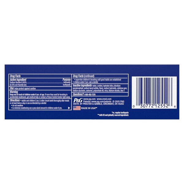 Crest 3D White Fluoride Anticavity Whitening Toothpaste, Advanced Artic Fresh
