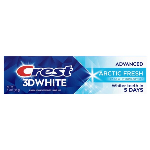 Crest 3D White Fluoride Anticavity Whitening Toothpaste, Advanced Artic Fresh