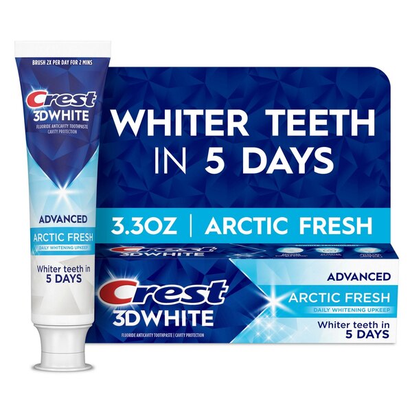 Crest 3D White Fluoride Anticavity Whitening Toothpaste, Advanced Artic Fresh