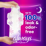 Always Radiant Size 4 Pads, Scented, Overnight, thumbnail image
