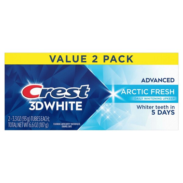 Crest 3D White Fluoride Anticavity Whitening Toothpaste, Advanced Artic Fresh