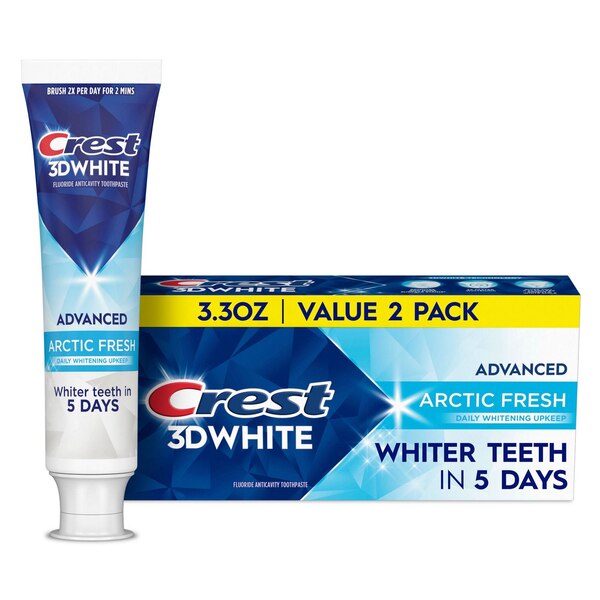 Crest 3D White Fluoride Anticavity Whitening Toothpaste, Advanced Artic Fresh