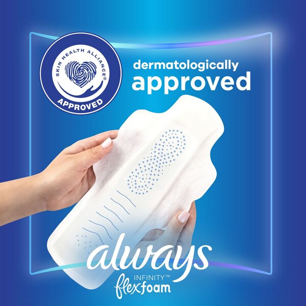 Always Infinity FlexFoam Size 4 Pads, Unscented, Overnight