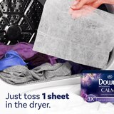 Downy Calm Infusions Fabric Softener Mega Dryer Sheets, Lavender & Vanilla Bean Scent, 50 ct, thumbnail image