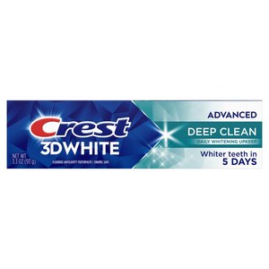 Crest 3D White Deep Clean Fluoride Anticavity Toothpaste, 3.3 OZ