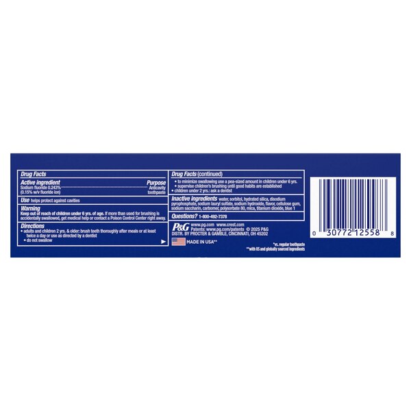 Crest 3D White Deep Clean Fluoride Anticavity Toothpaste, 3.3 OZ