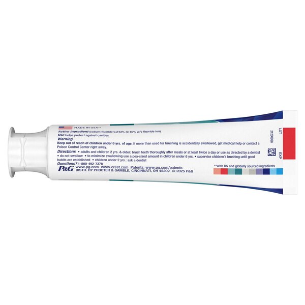 Crest 3D White Deep Clean Fluoride Anticavity Toothpaste, 3.3 OZ