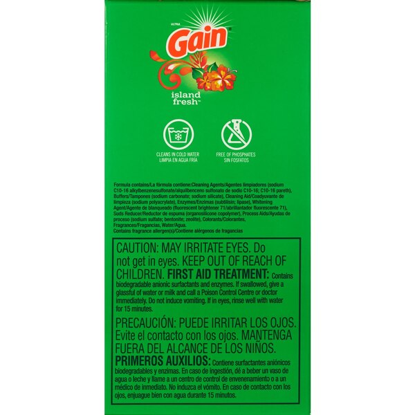Gain Ultra Powder Laundry Detergent, Island Fresh, 45 OZ
