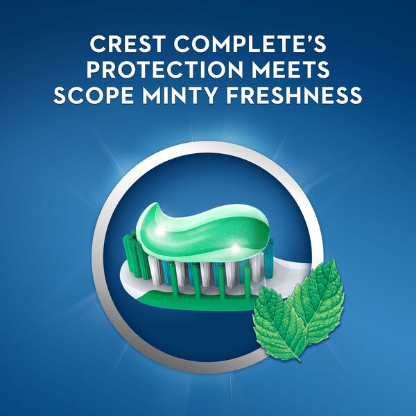 Crest Complete plus Scope Whitening Fluoride Toothpaste, Minty Fresh