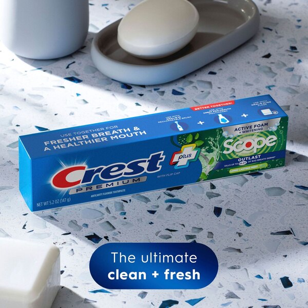 Crest Complete Plus Scope Outlast Whitening Fluoride Toothpaste