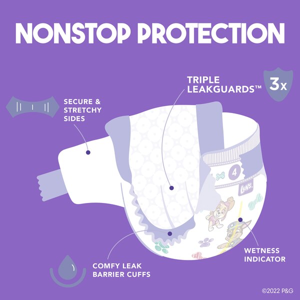 Luvs Pro Level Leak Protection Diapers, Size 5, 66 CT