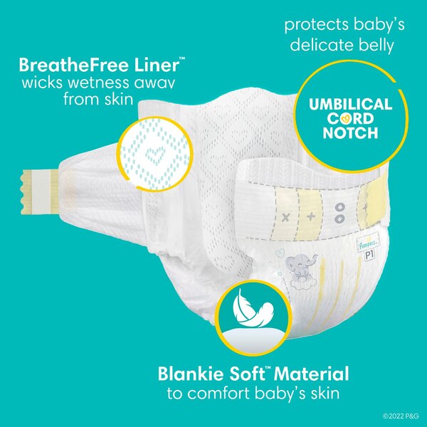 Pampers Swaddlers Preemie Diapers, 27 CT