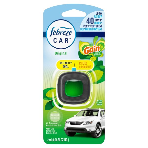Febreze Car Air Freshener Vent Clip, Gain Scent