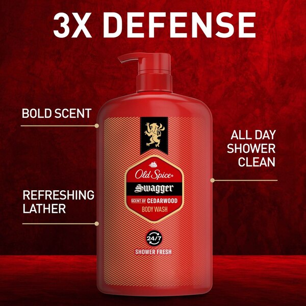 Old Spice Red Zone Swagger Scent Body Wash for Men, 30 OZ
