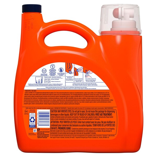 Tide+ Ultra Oxi Boost Liquid Laundry Detergent, 117 oz