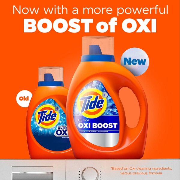 Tide+ Ultra Oxi Boost Liquid Laundry Detergent, 117 oz