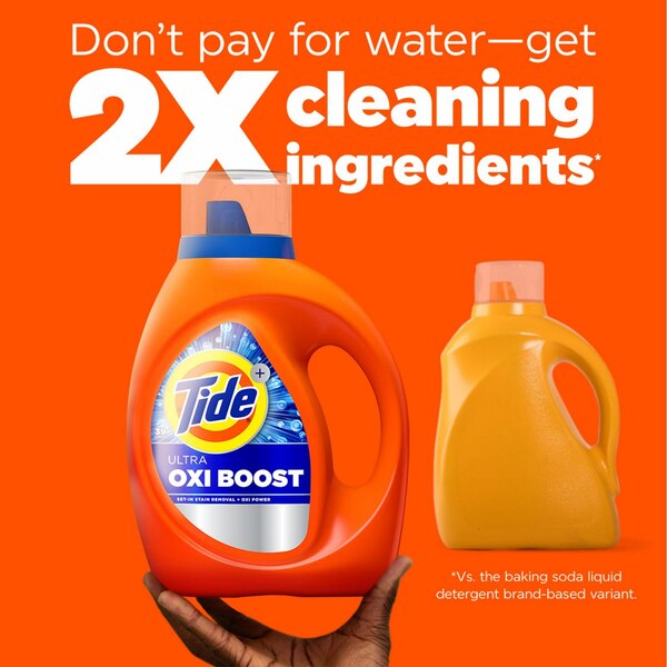 Tide+ Ultra Oxi Boost Liquid Laundry Detergent, 117 oz