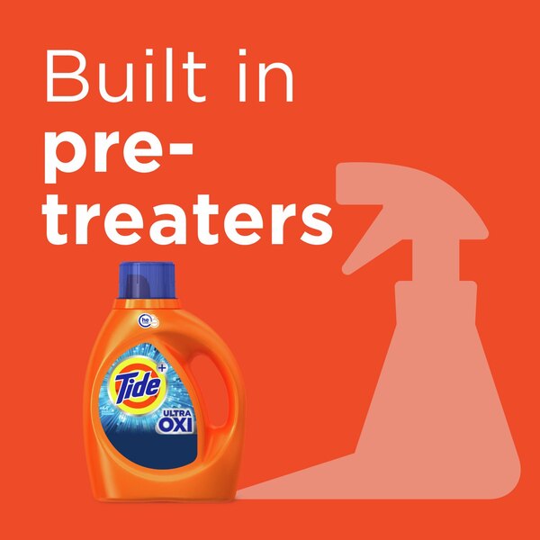Tide Ultra Oxi Liquid Laundry Detergent, 24 Loads, 34 oz