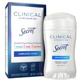 Secret Clinical Strength 72-Hour Clear Gel Antiperspirant & Deodorant Stick, Completely Clean, 1.6 OZ, thumbnail image
