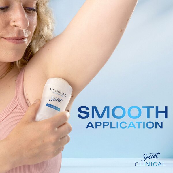 Secret Clinical Strength 72-Hour Clear Gel Antiperspirant & Deodorant Stick, Completely Clean, 1.6 OZ