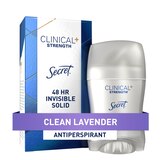 Secret Clinical Strength 72-Hour Antiperspirant & Deodorant Stick, Clean Lavender, 1.6 OZ, thumbnail image