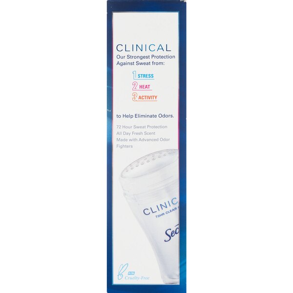 Secret Clinical 72 HR Clear Gel Antiperspirant Deodorant, Clean Lavender, 2.6 OZ