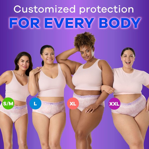 Always Discreet Incontinence Underwear for Women Maximum Protection, L, 17 CT