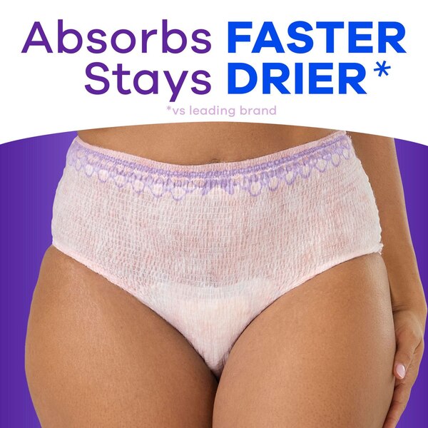 Always Discreet Incontinence Underwear for Women Maximum Protection, L, 17 CT
