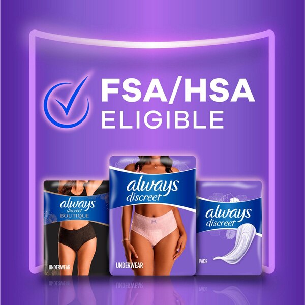 Always Discreet Incontinence Underwear for Women Maximum Protection, XL