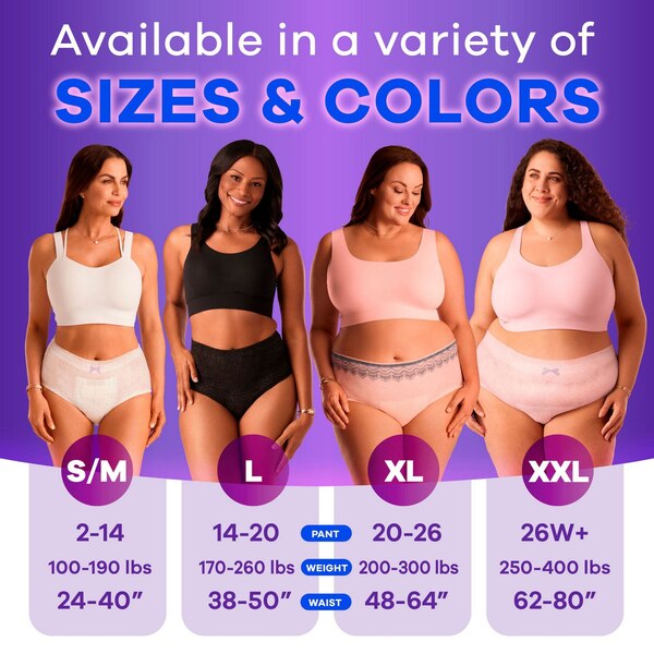 Always Discreet Incontinence Underwear for Women Maximum Protection, XL