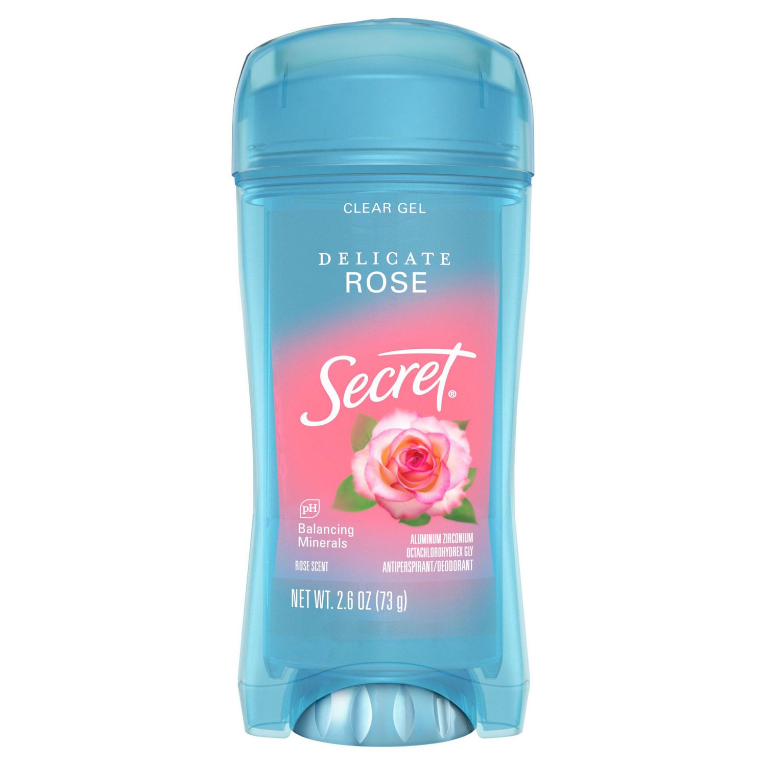 Secret Fresh Antiperspirant and Deodorant Clear Gel, Delicate Rose, 2.6 OZ