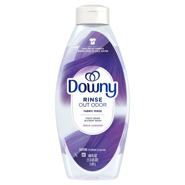 Downy Rinse Out Odor Fabric Rinse, Fresh Lavender Scent, 48 oz