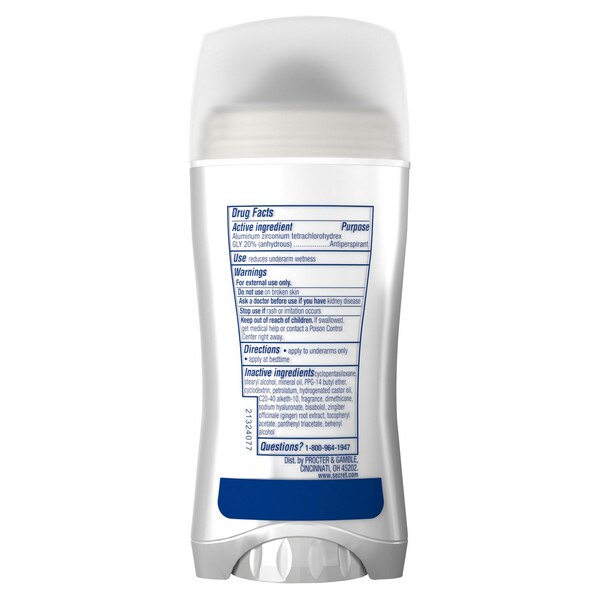 Secret Clinical+ Strength Invisible Solid Antiperspirant, Clean Lavender, 2.6 OZ