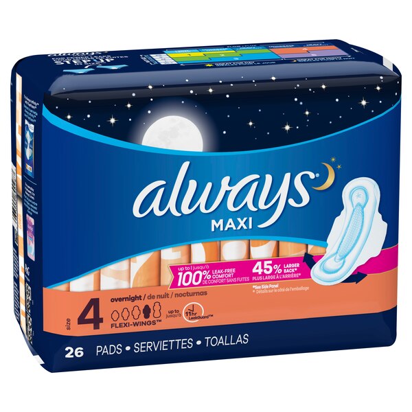 Always Maxi Pads With Flexi-Wings Size4 Overnight