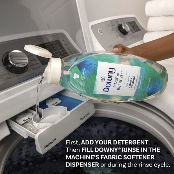 Downy Rinse & Refresh Fabric Rinse, Cool Cotton Scent, 25.5 oz