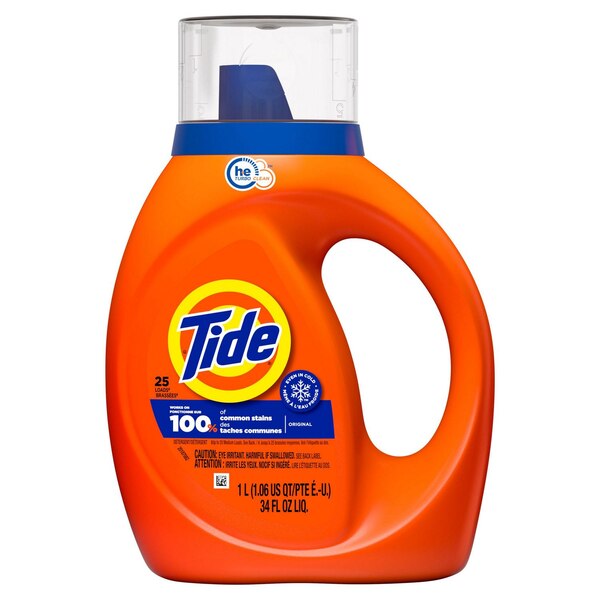 Tide Liquid Laundry Detergent, Original Scent, 34 oz