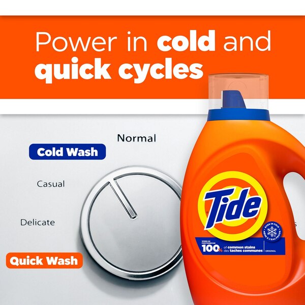 Tide Liquid Laundry Detergent, Original Scent, 34 oz
