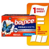 Bounce WrinkleGuard Mega Dryer Sheets, Outdoor Fresh, 60 ct, thumbnail image