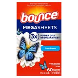 Bounce WrinkleGuard Mega Dryer Sheets, Outdoor Fresh, 60 ct, thumbnail image