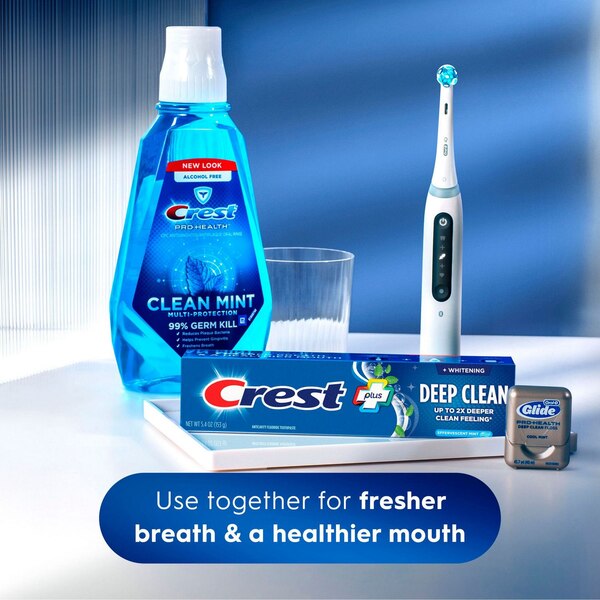 Crest Complete Plus Deep Clean + Whitening Anticavity Fluoride Toothpaste, Effervescent Mint, 5.4 OZ, 2 Pack