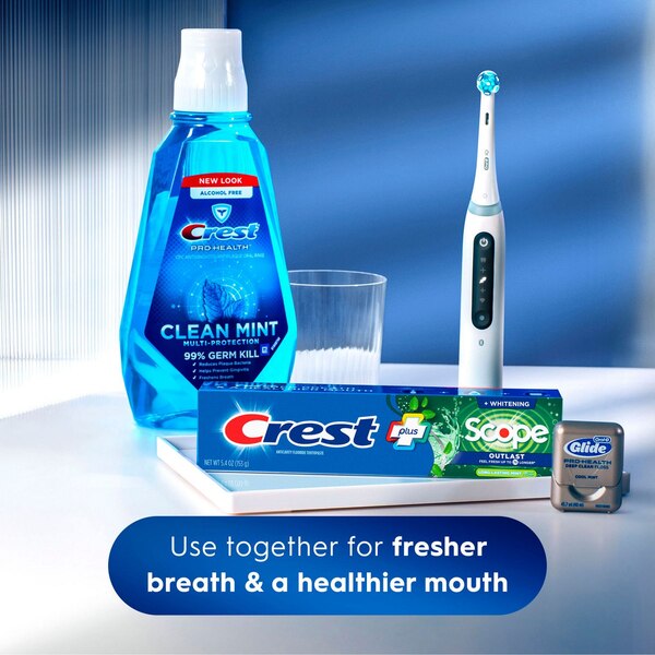Crest Complete Plus Scope Outlast Whitening Fluoride Toothpaste, Long Lasting Mint