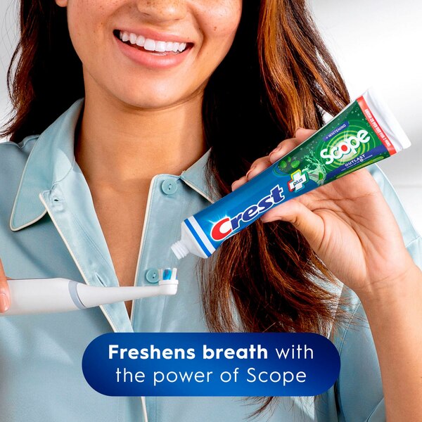 Crest Complete Plus Scope Outlast Whitening Fluoride Toothpaste, Long Lasting Mint