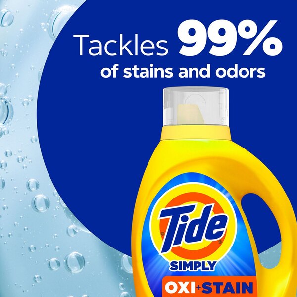 Tide Simply Oxi + Stain Liquid Laundry Detergent, Refreshing Breeze Scent, 31 oz