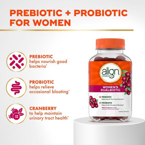 Align Women's Health Prebiotic + Probiotic Gummies, 50 CT