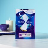 Always Infinity Feminine Pads for Women, Size 5, Extra Heavy Overnight with Wings, Unscented, 22 CT, thumbnail image